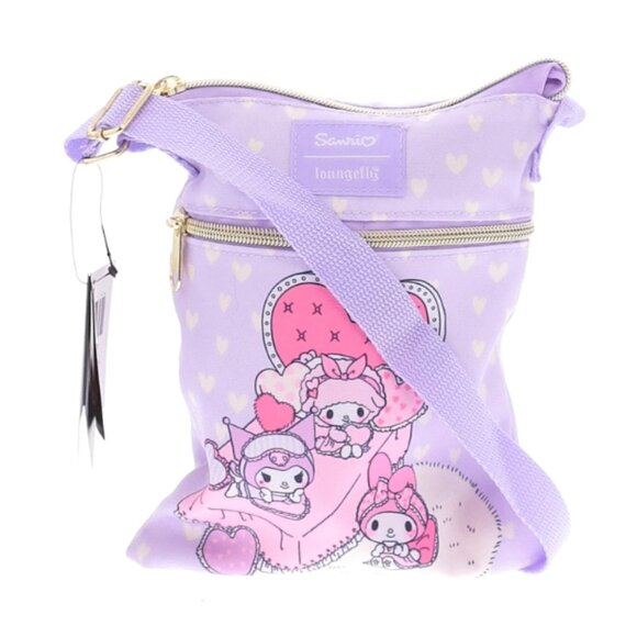 LOUNGEFLY My Melody & Kuromi Sleepover Passport Crossbody Bag NEW with Tags - Picture 1 of 4